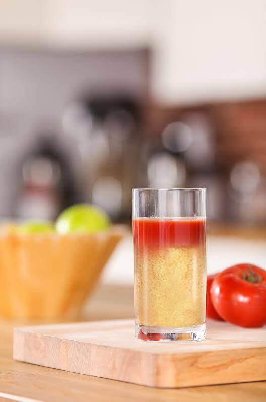 Tomato juice made by centrifugal juicers or blenders